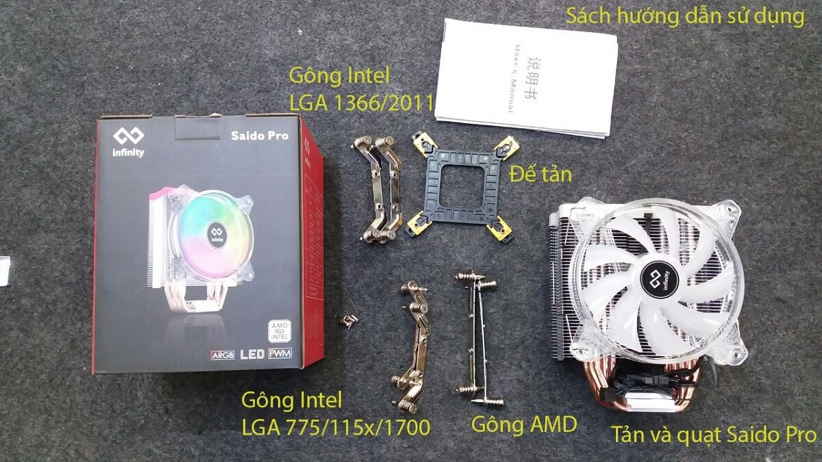 Infinity Saido Pro ARGB - Ultimate Performance CPU Cooler Infinity Saido Pro ARGB - Ultimate Performance CPU Cooler