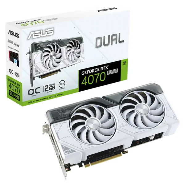ASUS Dual GeForce RTX™ 4070 SUPER White OC Edition - 12GB GDDR6X
