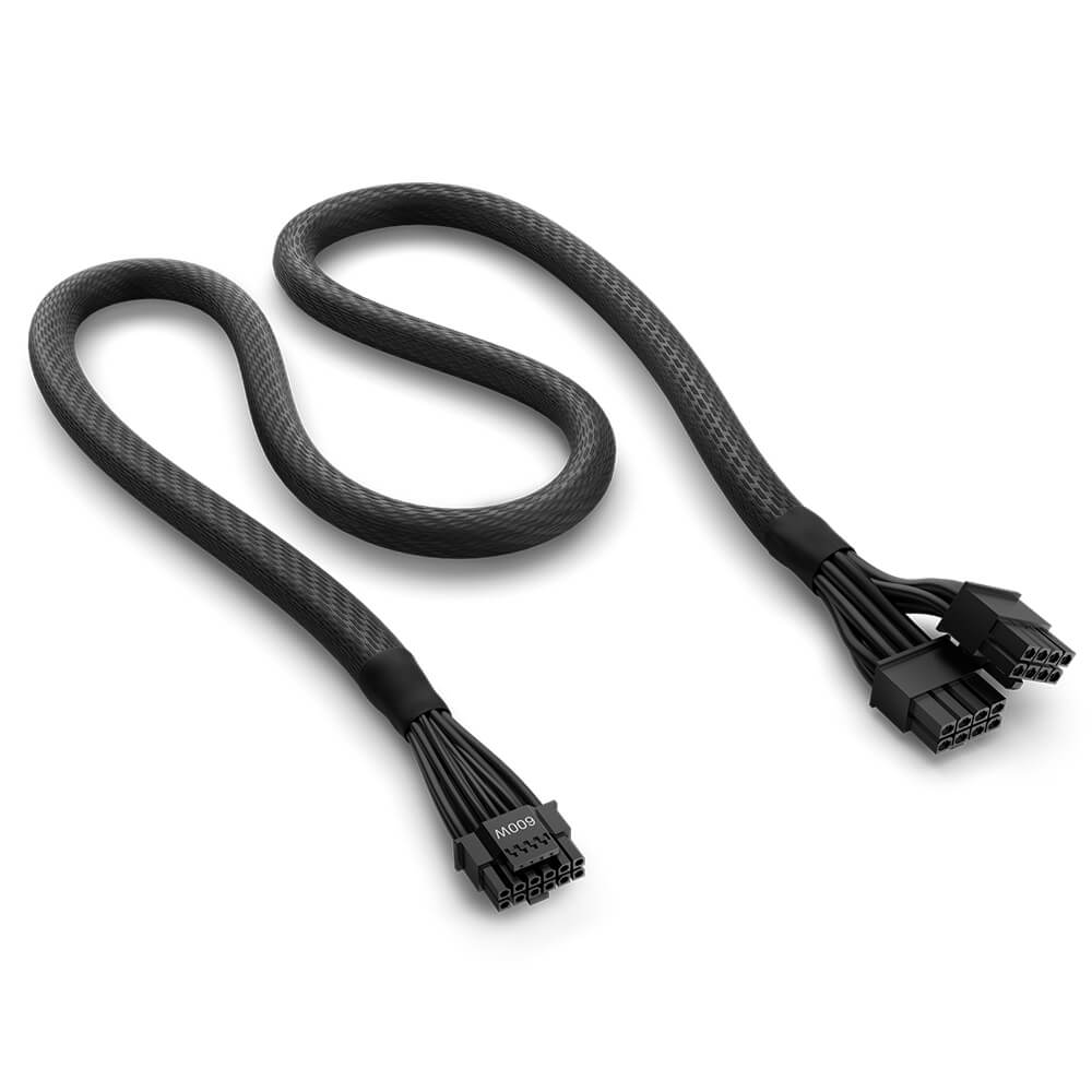 NZXT 12VHPWR Adapter Cable – 16-Pin to Dual 8-Pin 12VHPWR PCIe 5.0 PSU Cable