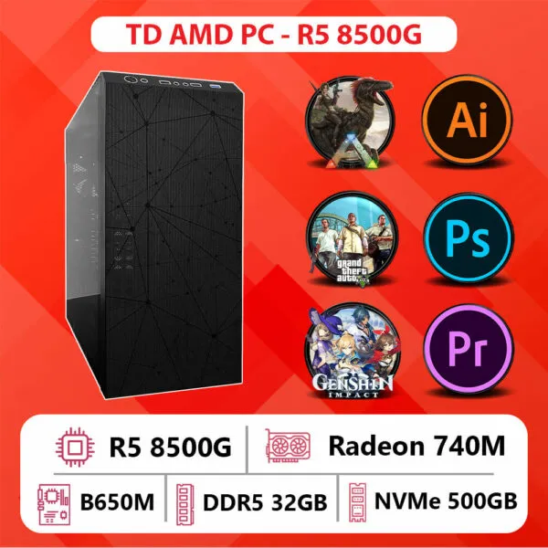 TD AMD PC (R5-8500G, B650M, 32GB DDR5, SSD 500GB)