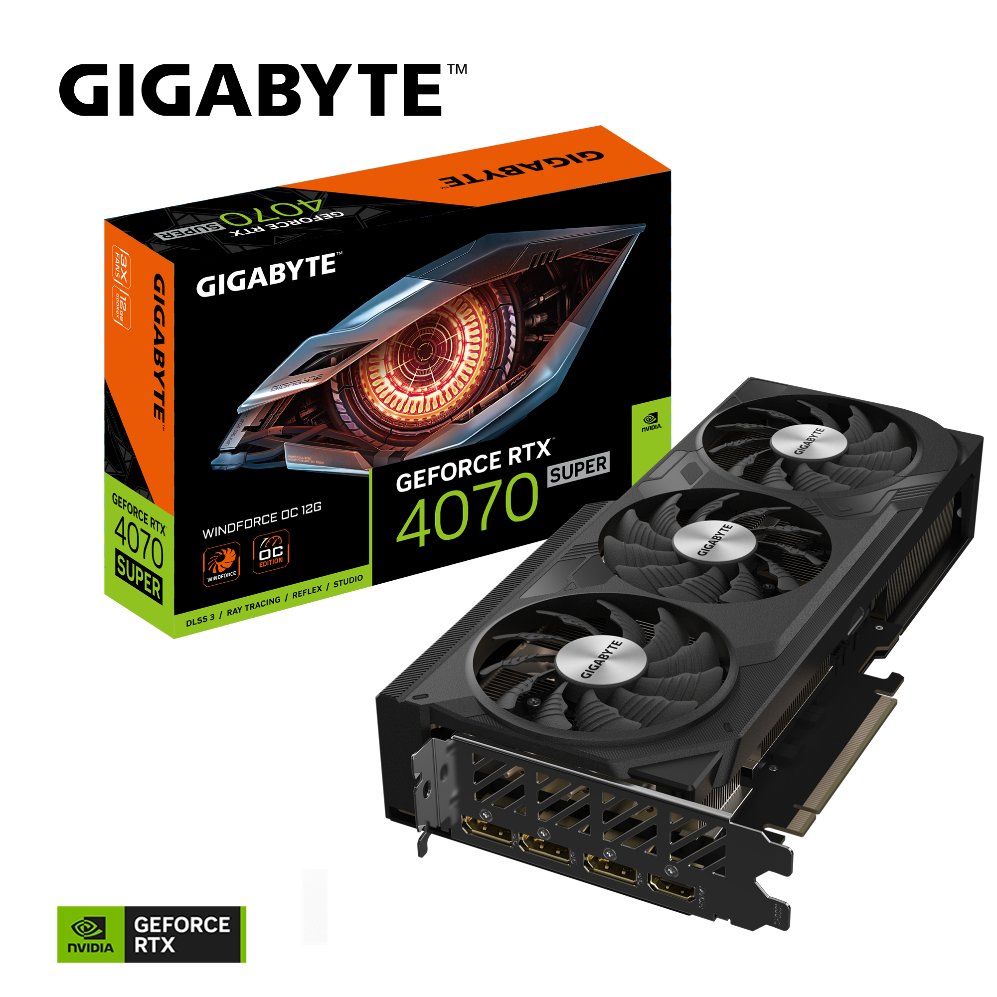 Gigabyte GeForce RTX™ 4070 SUPER WINDFORCE OC 12G - 12GB GDDR6X