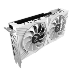 PNY GeForce RTX™ 4060 8GB XLR8 Gaming VERTO™ Dual Fan OC White Edition DLSS 3 - 8GB GDDR6VGA-4060-XLR8-X2-O8G