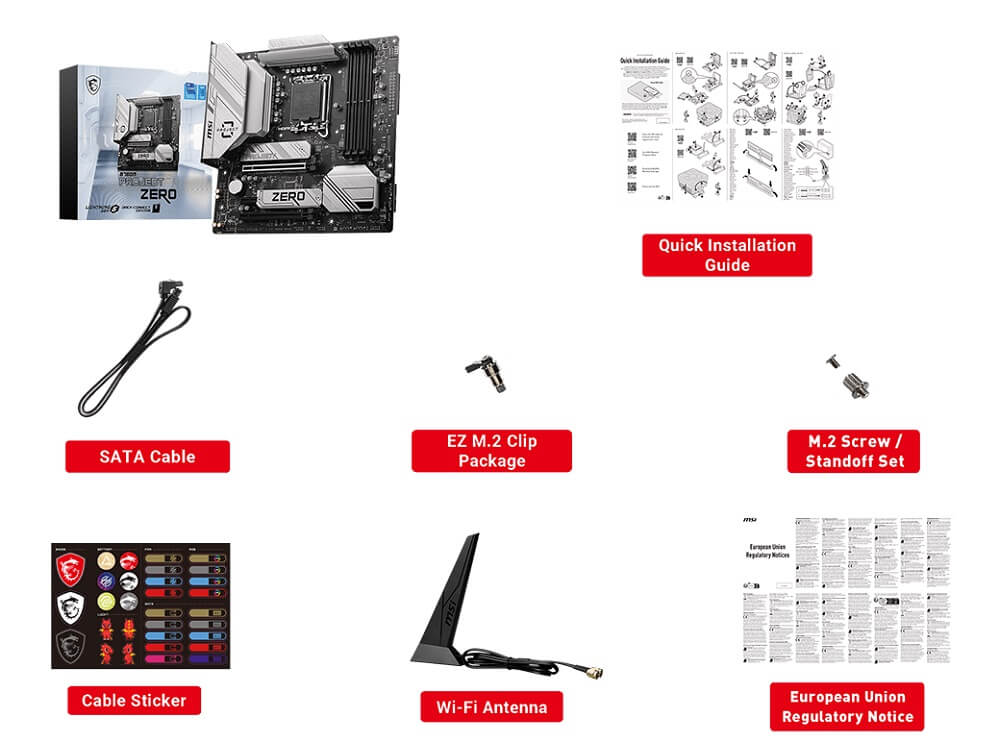 MSI B760M PROJECT ZERO accessory MSI B760M PROJECT ZERO - Socket 1700