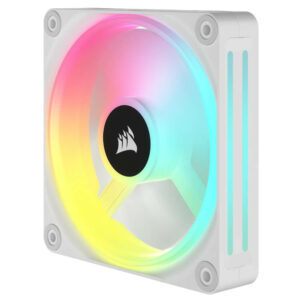 Corsair iCUE LINK QX120 White - RGB 120mm PWM PC Fans Starter Kit with iCUE LINK System Hub