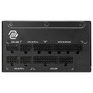 MSI MAG A1250GL PCIE5 H2 MSI MAG A1250GL PCIE5 - 1250W 80 PLUS Gold - Fully Modular - Support PCIe Gen 5.1 Graphics Card