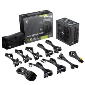 MSI MAG A1250GL PCIE5 H5 MSI MAG A1250GL PCIE5 - 1250W 80 PLUS Gold - Fully Modular - Support PCIe Gen 5.1 Graphics Card