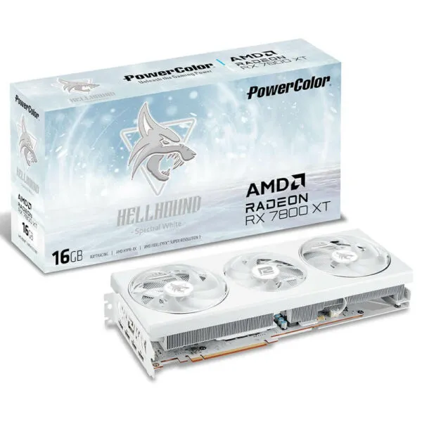 PowerColor Hellhound Spectral White AMD Radeon™ RX 7800 XT - 16GB GDDR6