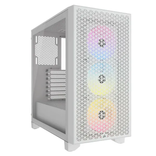 Corsair 3000D RGB White - Tempered Glass Mid-Tower PC Case