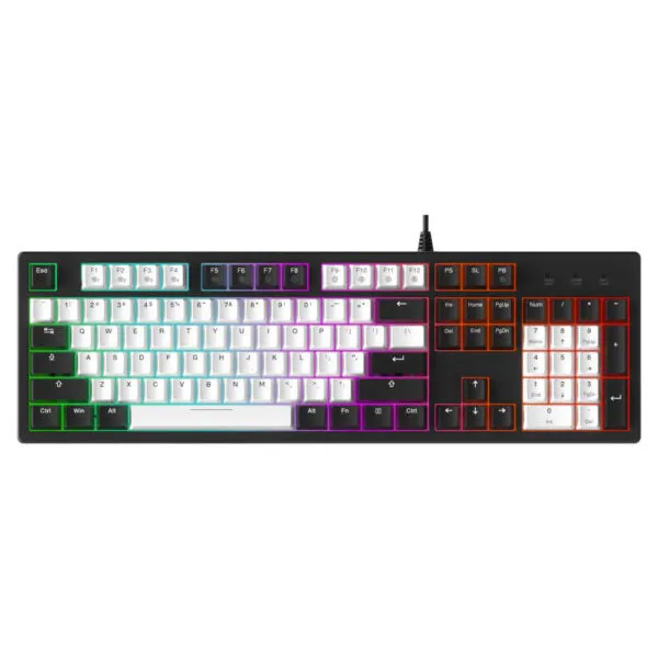 DAREU EK104 White – Black – DareU DREAM Switch | RGB Gaming Wireless Keyboard