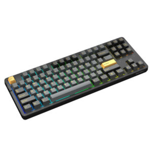 DAREU EK87 PRO - BLACK GOLDEN - Triple Mode | DareU DREAM Switch | RGB Gaming Wireless Keyboard
