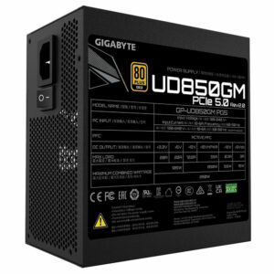 Gigabyte UD850GM PG5 H5 Gigabyte UD850GM PG5 - 80+ Gold - Full Modular - Support PCIe Gen 5.0 Graphics Card