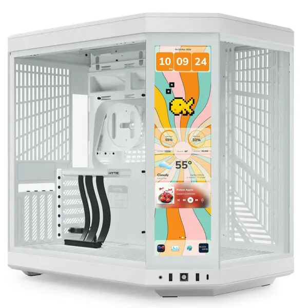 HYTE Y70 Touch Infinite Snow White – Dual Chamber Mid-Tower ATX Case