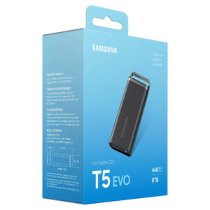 Samsung T5 EVO Portable 8TB Black H2 Samsung T5 EVO Portable 8TB Black - Portable SSD USB 3.2 Gen 1 - MU-PH8T0S/WW