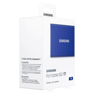 Samsung T7 Portable 1TB Blue - Portable SSD USB 3.2 Gen 2 - MU-PC1T0H/WW