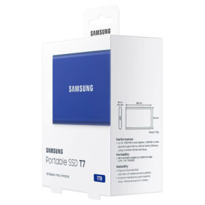 Samsung T7 Portable 1TB Blue - Portable SSD USB 3.2 Gen 2 - MU-PC1T0H/WW