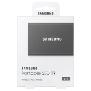 Samsung T7 Portable Gray 2TB H1 Samsung T7 Portable 2TB Gray - Portable SSD USB 3.2 Gen 2 - MU-PC2T0T/WW
