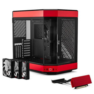 HYTE Y60 Black Red H8 HYTE Y60 Black/Red - Dual Chamber Mid-Tower ATX Case