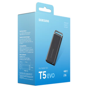 Samsung T5 EVO Portable 2TB Black - Portable SSD USB 3.2 Gen 1 - MU-PH2T0S/WW