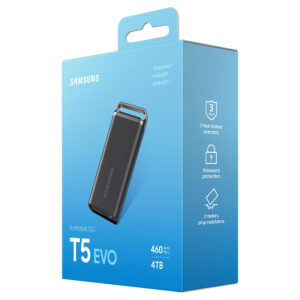 Samsung T5 EVO Portable 4TB Black H3 Samsung T5 EVO Portable 4TB Black - Portable SSD USB 3.2 Gen 1 - MU-PH4T0S/WW