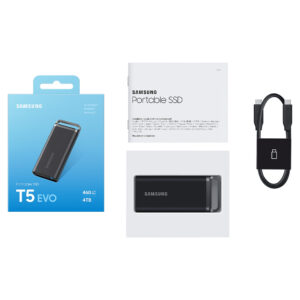 Samsung T5 EVO Portable 4TB Black H4 Samsung T5 EVO Portable 4TB Black - Portable SSD USB 3.2 Gen 1 - MU-PH4T0S/WW