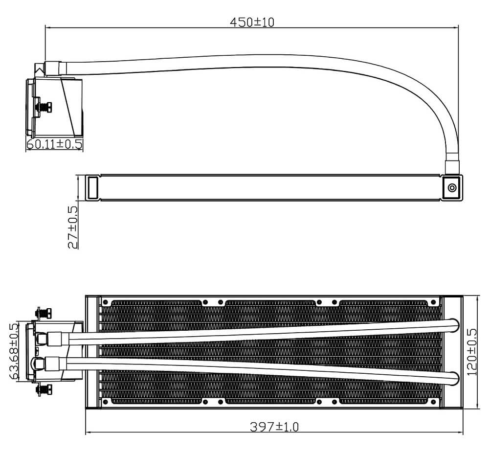 Thermalright Frozen Infinity 360 Specs Thermalright Frozen Infinity 360 WHITE ARGB - AIO CPU Cooler