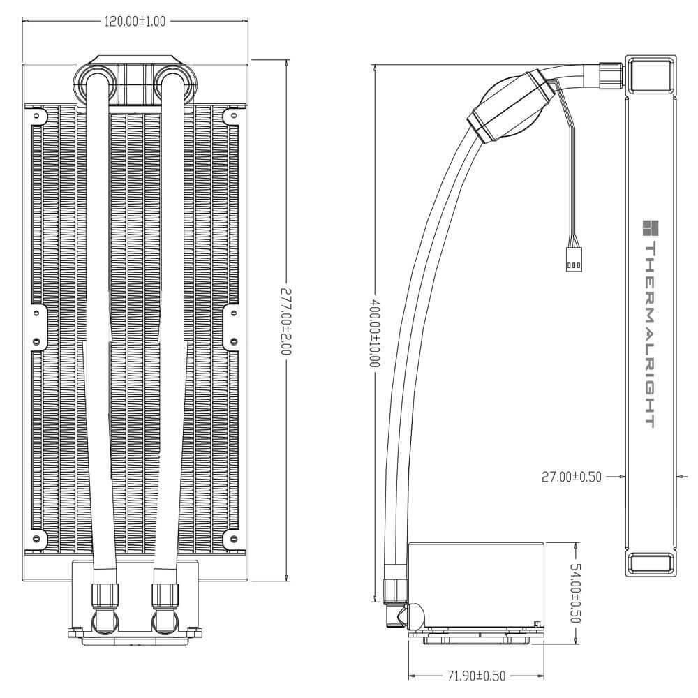 Thermalright Frozen Notte 240 ARGB V2 specss Thermalright Frozen Notte 240 BLACK ARGB V2 - AIO CPU Cooler