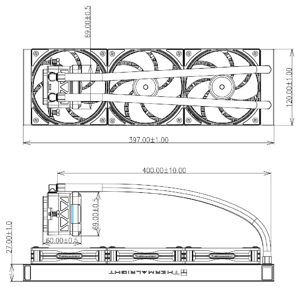 Thermalright Frozen Warframe PRO 360 WHITE ARGB Specs Thermalright Frozen Warframe PRO 360 WHITE ARGB - Specs