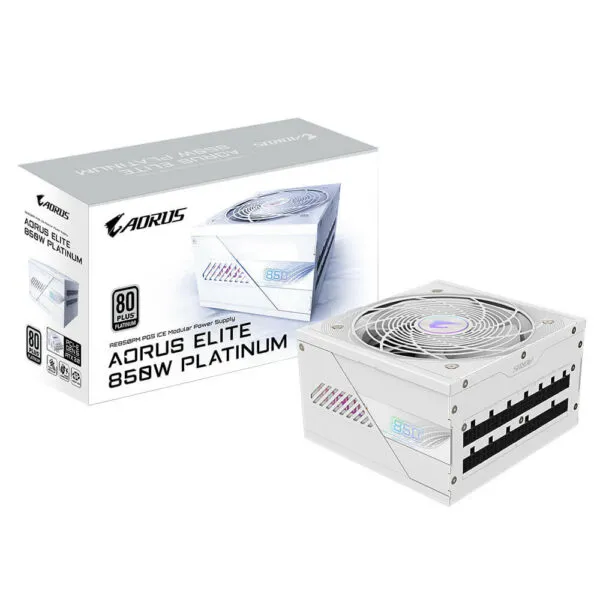 Gigabyte AORUS ELITE P850W ICE - 80+ Platinum Modular PCIe 5.0 Power Supply