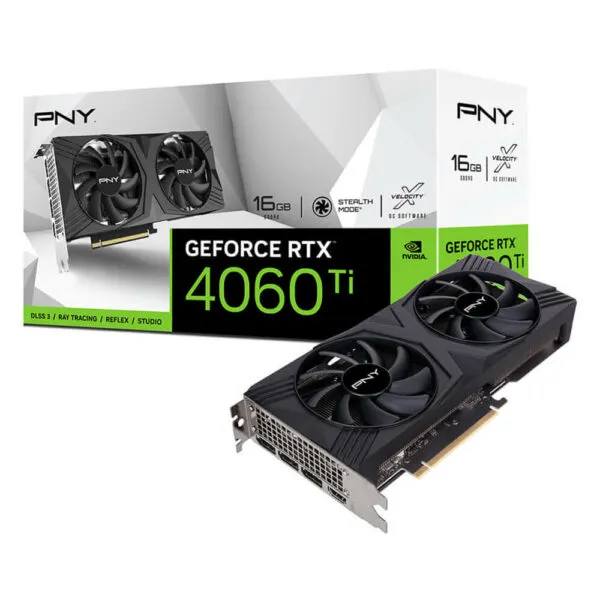 PNY GeForce RTX™ 4060 Ti 16GB VERTO™ Dual Fan DLSS 3 - 16GB GDDR6