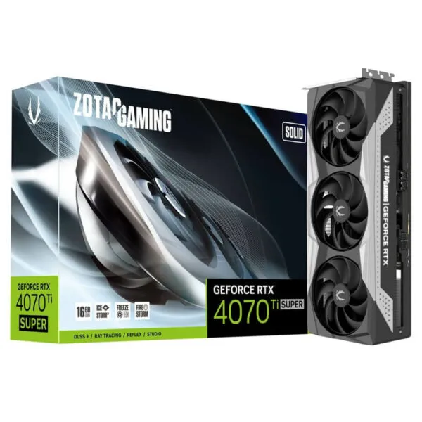 ZOTAC GAMING GeForce RTX 4070 Ti SUPER SOLID 16GB GDDR6X - 16GB GDDR6X