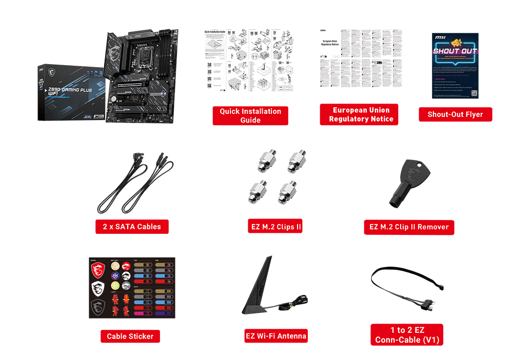 msi z890 gaming plus wifi accessories MSI Z890 GAMING PLUS WIFI - Socket 1851