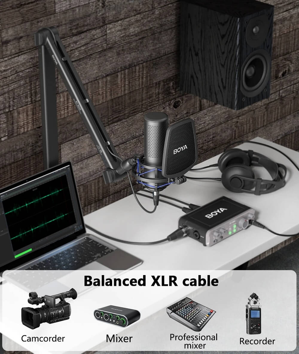 BOYA BY-M1000 Pro - Large-Diaphragm Condenser Microphone