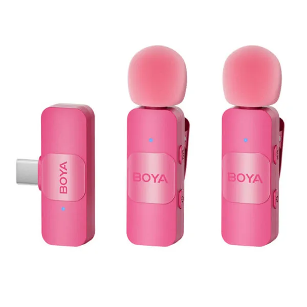 BOYA BY-V20 Pink - Dual-Channel Wireless Microphone