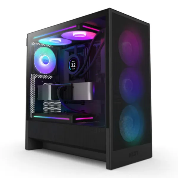 NZXT H5 Flow RGB 2024 - Black - Compact Mid-tower Airflow Case