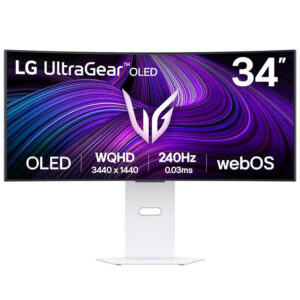LG UltraGear 34GX90SA-W.ATV - 34 inch WQHD OLED | 240Hz | 0.03ms | USB Type-C | Cruved | Gaming Monitor