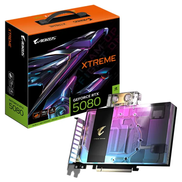 Gigabyte AORUS GeForce RTX™ 5080 XTREME WATERFORCE WB 16G - 16GB GDDR7