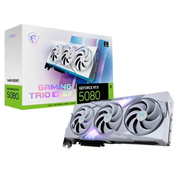 MSI GeForce RTX™ 5080 16G GAMING TRIO WHITE - 16GB GDDR7