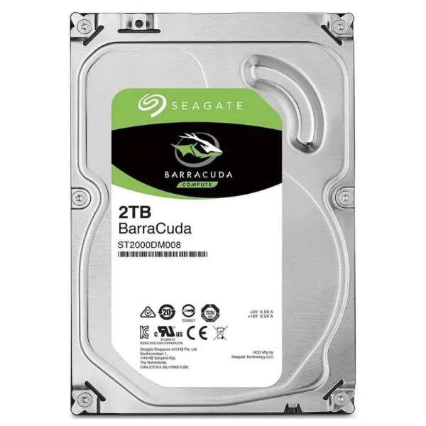 Seagate BarraCuda 2TB 3.5 Inch 7200RPM SATA III 256MB Cache (ST2000DM008)