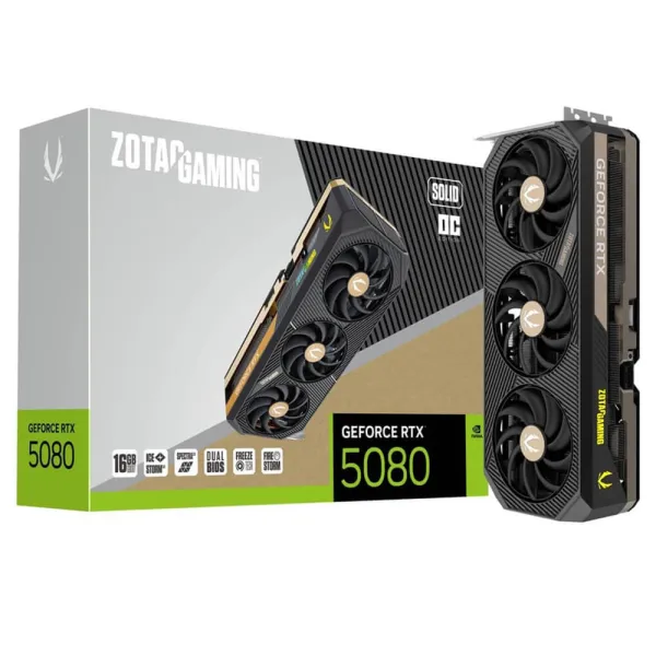 ZOTAC GAMING GeForce RTX 5080 SOLID OC - 16GB GDDR7