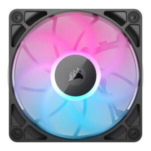 Corsair iCUE LINK RX120 MAX RGB 120mm PWM Thick Fans Starter Kit H2 Corsair iCUE LINK RX120 MAX RGB - 120mm PWM Thick Fans – Triple Pack – Black
