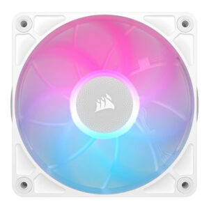 Corsair iCUE LINK RX120 MAX RGB 120mm PWM Thick Fans Starter Kit White H2 Corsair iCUE LINK RX120 MAX RGB - 120mm PWM Thick Fans – Triple Pack – White