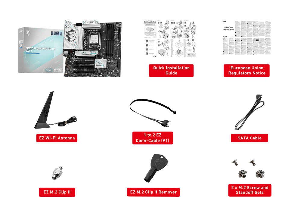 msi b860m gaming plus wifi accessory MSI B860M GAMING PLUS WIFI - Socket 1851