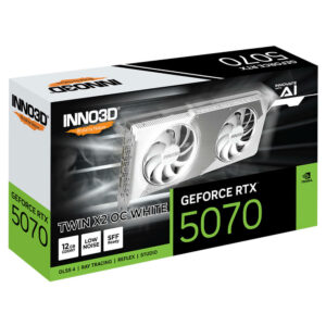 INNO3D GeForce RTX 5070 TWIN X2 OC WHITE H3 INNO3D GeForce RTX™ 5070 TWIN X2 OC WHITE - 12GB GDDR7