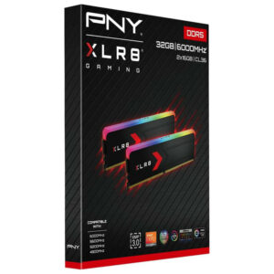 PNY XLR8 GAMING DDR5 RGB H4 PNY XLR8 GAMING Black - 32GB (2x16GB) DDR5 - Bus 6000Mhz Cas 36 (MD32GK2D5600036XRGB)