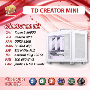 TD CREATOR MINI (R5-8600G, B650M, 32GB DDR5, SSD 1TB)