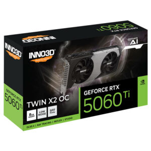 Inno3D GeForce RTX 5060 Ti 16G Twin X2 OC H3 INNO3D GeForce RTX™ 5060 Ti TWIN X2 OC - 16GB GDDR7