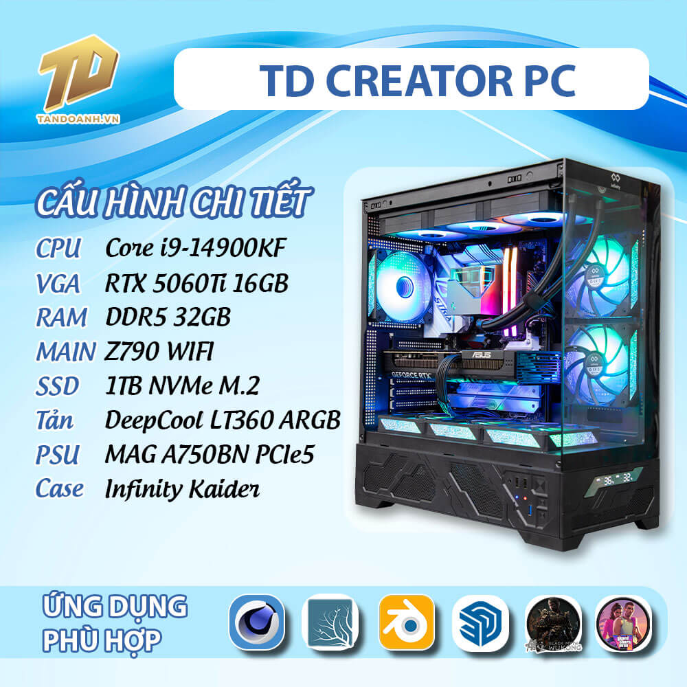 TD CREATOR PC 2025 i9 14900KF TD CREATOR PC 2025 - i9-14900KF