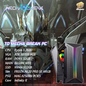 TD Mecha BREAK PC (R5-7600, B650M, 32GB DDR5, 3070Ti, SSD 512GB)