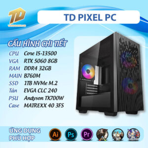 TD PIXEL PC (I5-13500, B760M, RTX5060, 32GB DDR4, SSD 1TB)