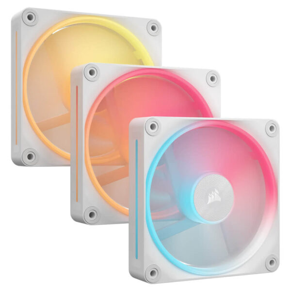 Corsair iCUE LINK LX120-R RGB 120mm PWM Reverse Fans Starter Kit – Triple Pack – White